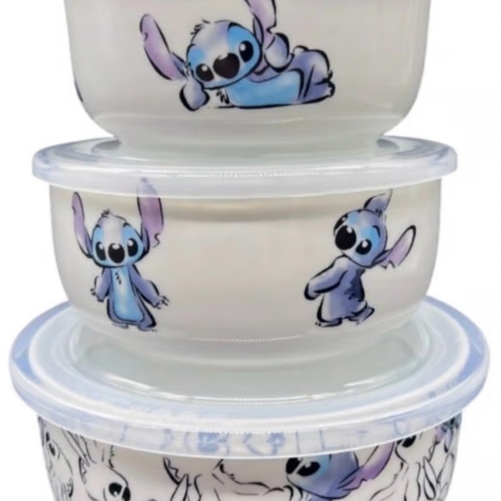 Stitch Themed Storage Bowl Set of 3